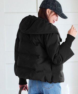 Tiaclasse 袖口リブデザインシームレスダウン ブラック