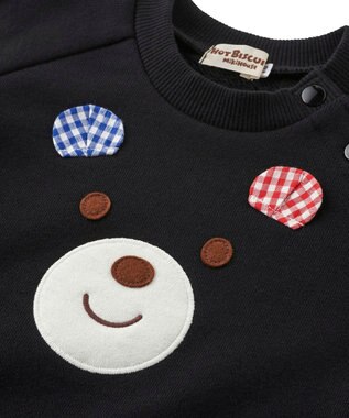 MIKI HOUSE HOT BISCUITS トレーナー＆ベビーパンツギフトセット【BOX付き】 黒