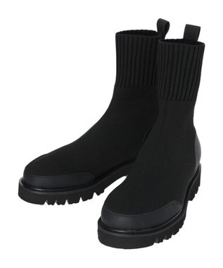AMERICAN HOLIC ニットショートブーツ Black