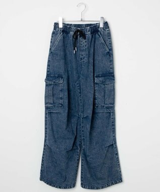 WEGO デニムパラシュートカーゴパンツ デニム中濃色