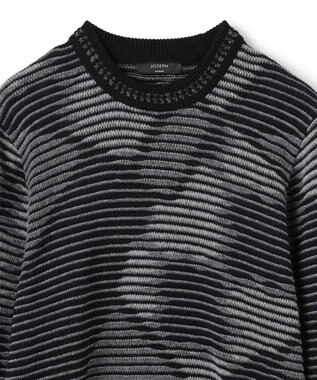 JOSEPH HOMME モロッカンブラインドジャガード　クルーネックニット ブラック系5