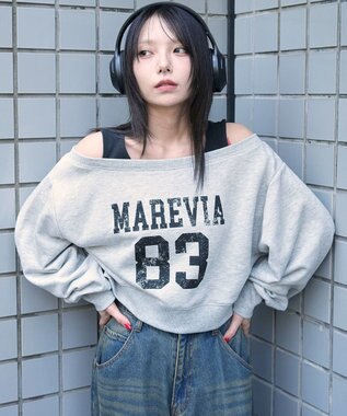  ドッキングオフショルショートスウェット