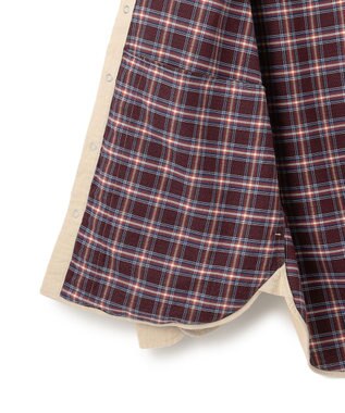 J.PRESS MEN 【KING SIZE】ダブルフェイス キャラメルコール シャツブルゾン アイボリー系