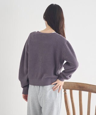 earth music&ecology miffy/earth モコモコカーディガン チャコールグレー