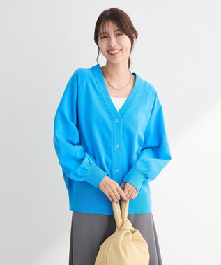 Green Parks スポンディッシュＶネックカーディガン Blue