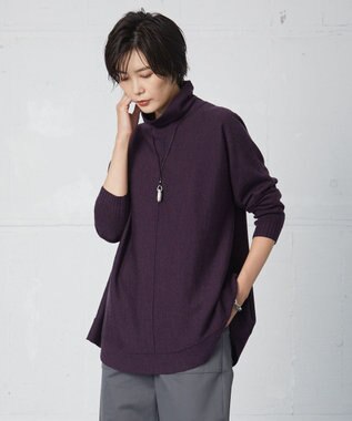 J.PRESS LADIES S 【WEB限定カラーあり・洗える】EASY WOOL チュニック ニット パープル系