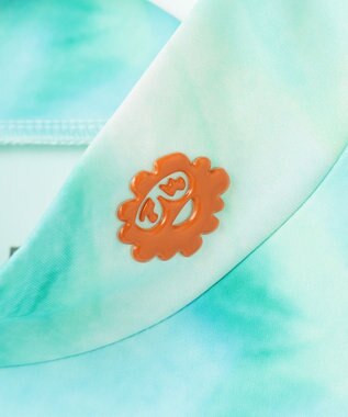 PW CIRCULUS 【吸水速乾 / UV遮蔽率99.5%  UVカット / ストレッチ】【MEN】タイダイ柄モックネックT ゴルフ ブルー系5