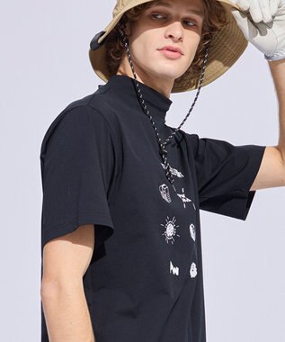 PW CIRCULUS 【MEN】9モチーフモックネック ゴルフ ブラック系