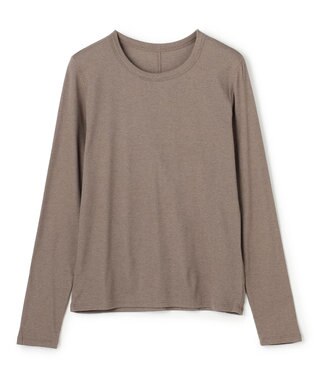 UNFILO コットンカシミヤ クルーネックカットソー モカ