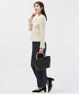 J.PRESS LADIES 【2way】バンブー バッグ ブラック系