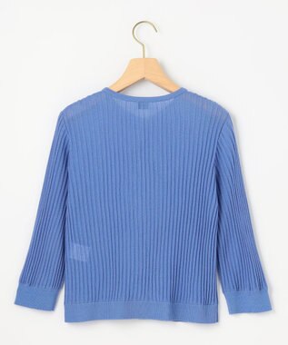 組曲 シアーニット フリルカーディガン ブルー系