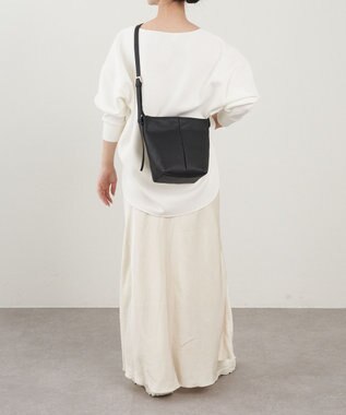 russet レザーミニショルダーバッグ(CE-1657) Black