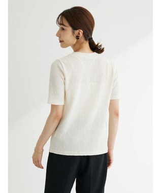 Green Parks BEST PRICE  ５分袖プリーツ加工プルオーバー Ecru