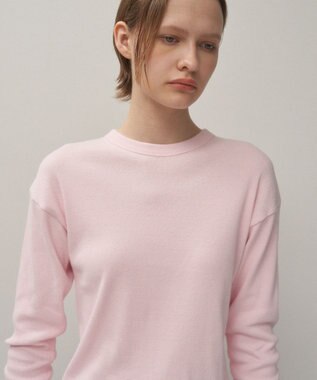 ATON RECYCLE SUVIN RIB | ロングスリーブＴシャツ PINK
