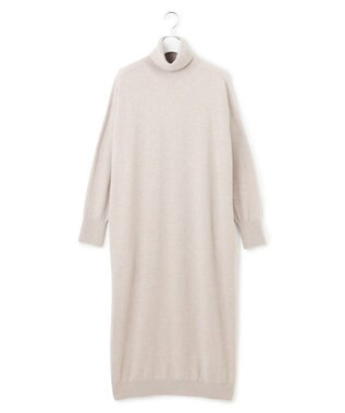23区 S 【洗える】カシミヤブレンド タートルネック ニットワンピース ベージュ系
