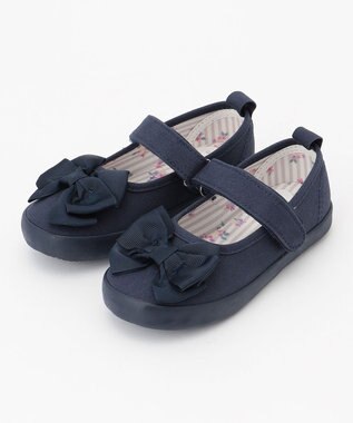 ANY KIDS リボンベルクロハンプバレエ ネイビー系