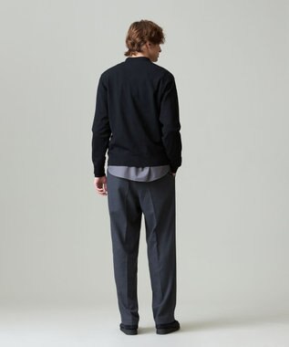 J.PRESS MEN 【ストレッチ性 / イージーケア】【FLEX YARN】クルーネックニット ブラック系
