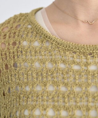 earth music&ecology メッシュニットプルオーバー Light Khaki