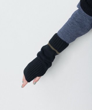 TRICOTE LINE RIB ARM WARMERS／ラインリブアームウォーマー 99BLACK