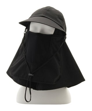 MOONBAT 【遮光100％/UVカット100％】フワクール (Fuwacool)  日差しを完全遮断バッククリボンワイドキャップ　遮光100　UV100 ブラック