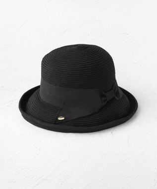 TOCCA 【UV90%以上カット・吸水速乾・抗菌防臭・洗える・サイズ調整可】POINT OF RIBBON BRAIDHAT 帽子 ブラック系