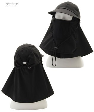 MOONBAT 【遮光100％/UVカット100％】フワクール (Fuwacool)  日差しを完全遮断バッククリボンワイドキャップ　遮光100　UV100 ブラック