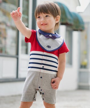 J.PRESS KIDS 【BOX付き】【70㎝】ロンパース&蝶ネクタイスタイ セット レッド系1