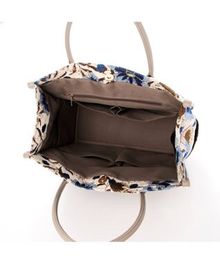 UNBILLION カシュカシュ cachecache / ジャガードスクエアトート ライトグレー