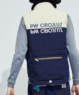 PW CIRCULUS 【手軽に防寒】【MEN】中綿ベスト ネイビー系