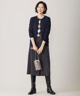 J.PRESS LADIES 【WEB限定カラーあり・洗える】アーガイルツイン ニット ネイビー系