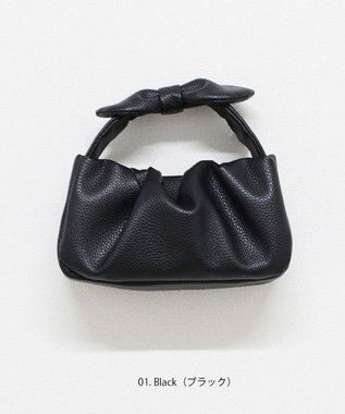 ROOTOTE 6467【直営店限定:ミニショルダー】LT.ベビールー.リボンノット-A 01：ブラック