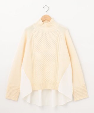 SHARE PARK LADIES 【洗える】異素材メランジハイネックニット