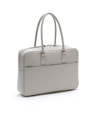 A.D.M.J. 【牛革】アノニマス/A4サイズ対応クリスタルビー付ボストン34cm オフホワイト