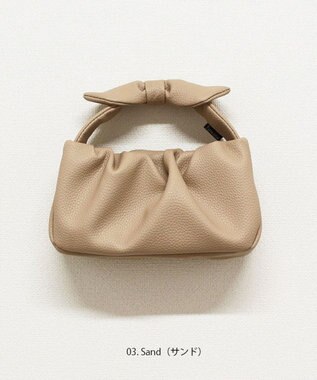 ROOTOTE 6467【直営店限定:ミニショルダー】LT.ベビールー.リボンノット-A 03：サンド