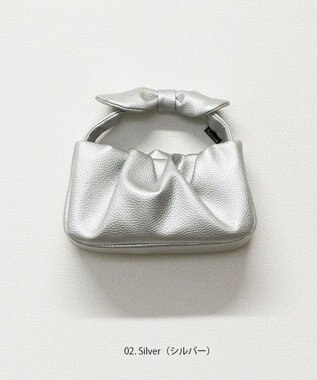 ROOTOTE 6467【直営店限定:ミニショルダー】LT.ベビールー.リボンノット-A 02：シルバー