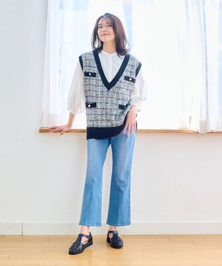 ANY 【UVカット・吸水速乾・抗菌防臭】バルーンスリーブブラウス アイボリー系