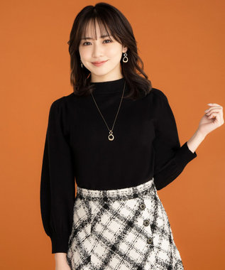 any SiS S 【低身長企画】バックパール調ポイント ニット