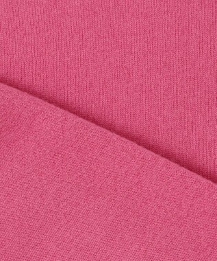 自由区 【洗える】ソフトウールハイゲージパフスリーブハイネック ニット ピンク系