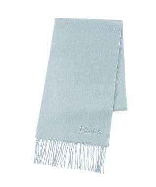 MOONBAT FURLA(フルラ）カシミヤ100％ 無地 プチマフラー ペールスカイ