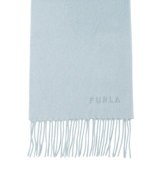 MOONBAT FURLA(フルラ）カシミヤ100％ 無地 プチマフラー ペールスカイ