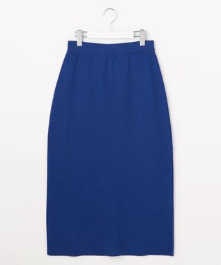 ANY SIS S CICA加工 ニット タイト スカート ブルー