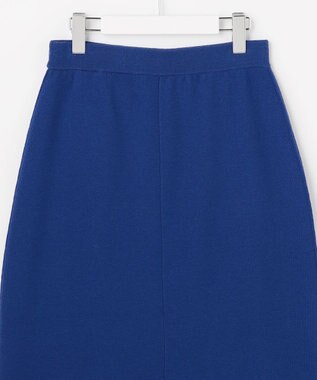 ANY SIS L CICA加工 ニット タイト スカート ブルー