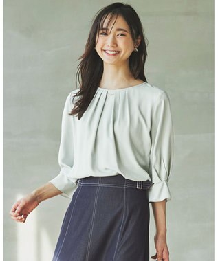 ANY SIS 【洗える】ラッフルフレアジョーゼット ブラウス