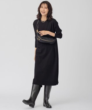 23区 ORSETTO ナイロンツイル ボディ バッグ ブラック系