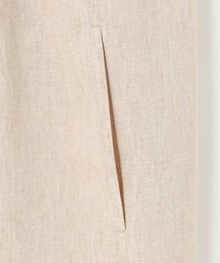 自由区 【カタログ掲載・接触冷感・UVカット・洗える】リネンミックスツィル ジレ サンド