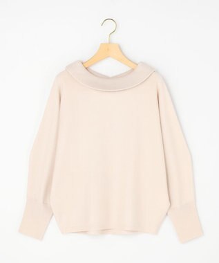 組曲 【加藤ローサさん着用・新色追加・前後着用可】スムースストレッチロールネック ニット ピンクベージュ系