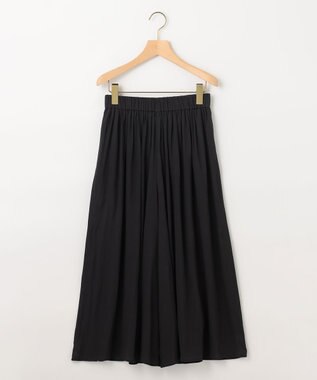 組曲 S 【ウエストゴム・WEB限定】シアープリーツライクシフォン パンツ ブラック系