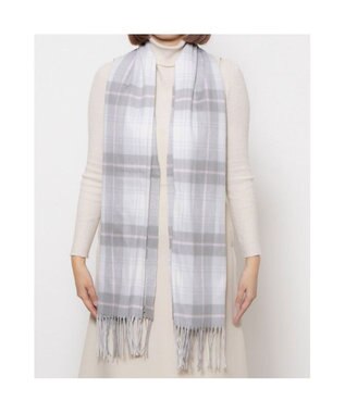 UNBILLION カシュネ cache nez / カシミヤ紡毛チェックストール GY