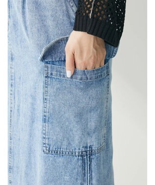 Green Parks ・ＥＬＥＮＣＡＲＥ　ＤＵＥ　カーゴデニムスカート Light Indigo