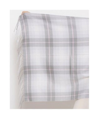 UNBILLION カシュネ cache nez / カシミヤ紡毛チェックストール GY